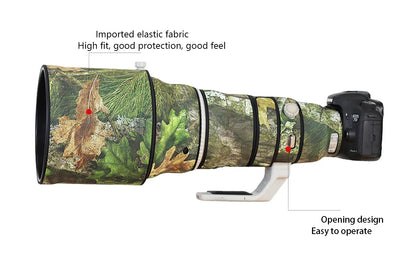 Chasing birds camouflage lens coat for CANON EF 400mm F2.8 L IS II USM waterproof and rainproof elasticity lens protective cover