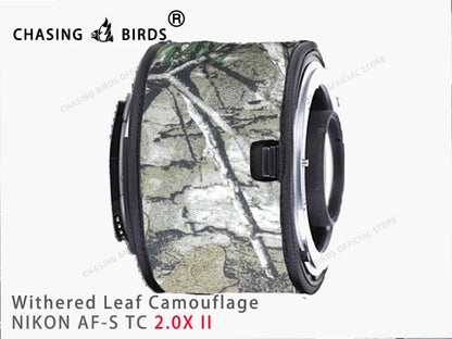 Chasing birds camouflage lens coat for NIKON AF-S teleconverter 1.4X 2.0X 1.7X waterproof and rainproof lens protective cover