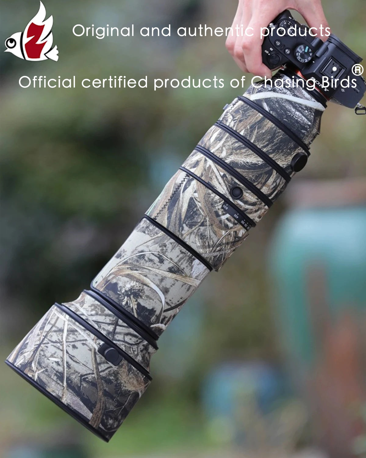CHASING BIRDS camouflage lens coat for SIGMA 60-600mm F4.5-6.3 DG DN OS Sports E-mount waterproof lens protective cover