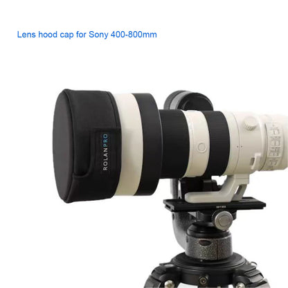 ROLANPRO Lens Hood Cap Folding Hood for Sony 400-800 mm F6.3-8 G OSS Telephoto Lens Storage Bag Drawstring Hardtop lens cover