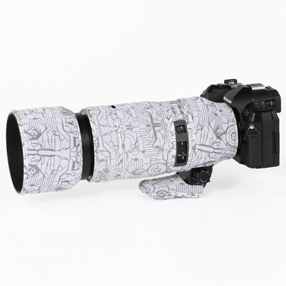 CHASING BIRDS camouflage lens coat for Olympus 100-400mm F5-6.3 IS ED MSC elastic waterproof and rainproof OM 100400 lens cover