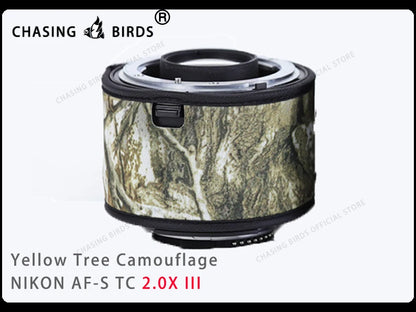 Chasing birds camouflage lens coat for NIKON AF-S teleconverter 1.4X 2.0X 1.7X waterproof and rainproof lens protective cover
