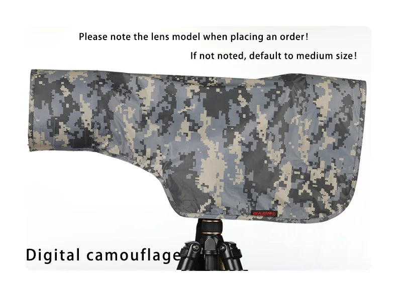 CHASING BIRDS rain coat for SIGMA 150-600 mm camouflage and waterproof rain cover Sunscreen protect size S rainproof lens cover