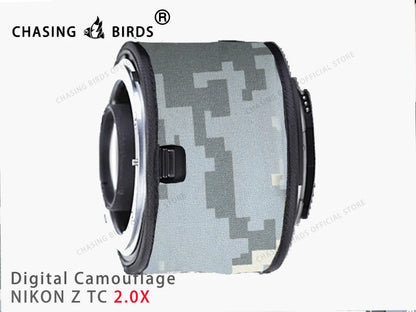 CHASING BIRDS camouflage lens coat for NIKON Z teleconverter 1.4X 2.0X waterproof and rainproof lens protective cover