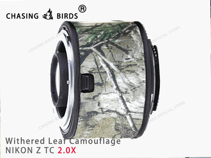 CHASING BIRDS camouflage lens coat for NIKON Z teleconverter 1.4X 2.0X waterproof and rainproof lens protective cover