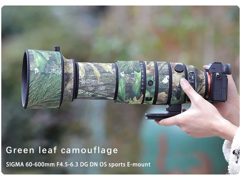 CHASING BIRDS camouflage lens coat for SIGMA 60-600mm F4.5-6.3 DG DN OS Sports E-mount waterproof lens protective cover