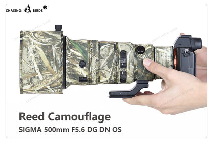 CHASING BIRDS camouflage lens coat for SIGMA 500 mm F5.6 DG DN OS waterproof and rainproof lens protective cover for E mount