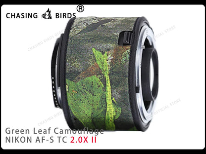Chasing birds camouflage lens coat for NIKON AF-S teleconverter 1.4X 2.0X 1.7X waterproof and rainproof lens protective cover