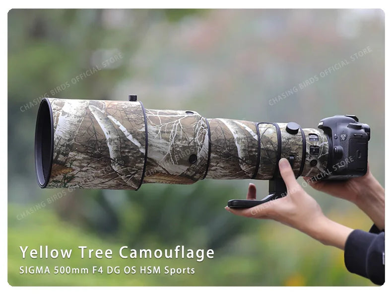 CHASING BIRDS camouflage lens coat for SIGMA 500mm F4 Sports waterproof and rainproof lens protective cover sigma 500 lens cover