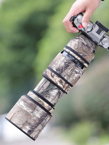 CHASING BIRDS camouflage lens coat for Fujifilm XF 100 400 F4.5-5.6 R LM OIS WR waterproof and rainproof lens protective cover