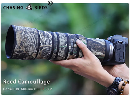 Chasing birds camouflage lens coat for CANON RF 600 F11 IS waterproof and rainproof lens protective cover canon rf 600mm f11 STM