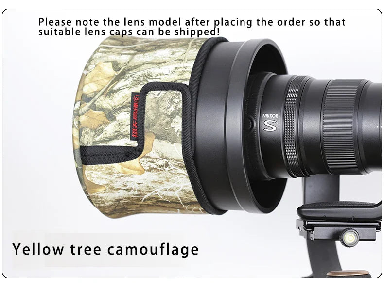 CHASING BIRDS lens cap lens camouflage waterproof shot cap for CANON NIKON lens hood rainproof camo lens cap