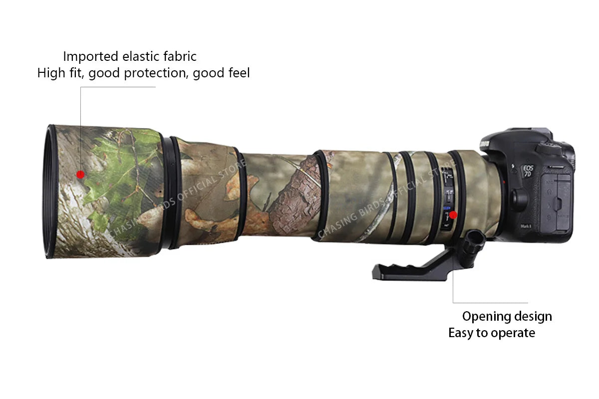 CHASING BIRDS camouflage lens coat for TAMRON SP 150 600 A011 waterproof and rainproof lens protective cover 150-600 lens cover