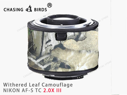 Chasing birds camouflage lens coat for NIKON AF-S teleconverter 1.4X 2.0X 1.7X waterproof and rainproof lens protective cover