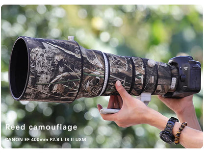 Chasing birds camouflage lens coat for CANON EF 400mm F2.8 L IS II USM waterproof and rainproof elasticity lens protective cover