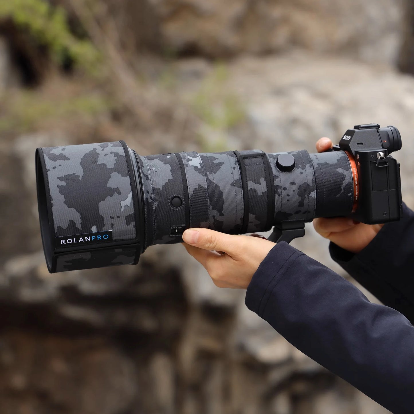 ROLANPRO Waterproof Lens Coat for Sigma 500mm F5.6 DG DN OS Sports-Sony E Mount Lens Protective Sleeve Guns Case Lens Cover