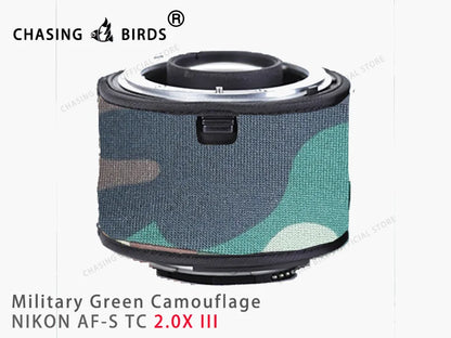 Chasing birds camouflage lens coat for NIKON AF-S teleconverter 1.4X 2.0X 1.7X waterproof and rainproof lens protective cover