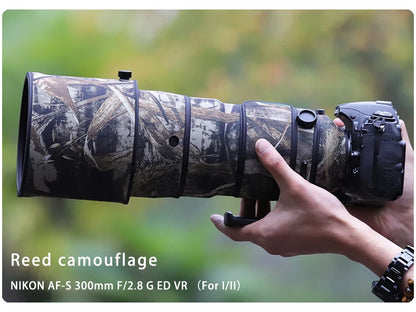 Chasing birds camouflage lens coat for NIKON AFs 300 F2.8 G II ED VR waterproof and rainproof lens protective cover lens cover