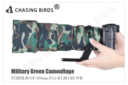 CHASING BIRDS Camouflage Lens Coat for FUJI Fujifilm GF 500 mm F5.6 R LM OIS WR elastic Waterproof and Rainproof Lens Protective