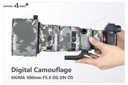 CHASING BIRDS camouflage lens coat for SIGMA 500 mm F5.6 DG DN OS waterproof and rainproof lens protective cover for E mount