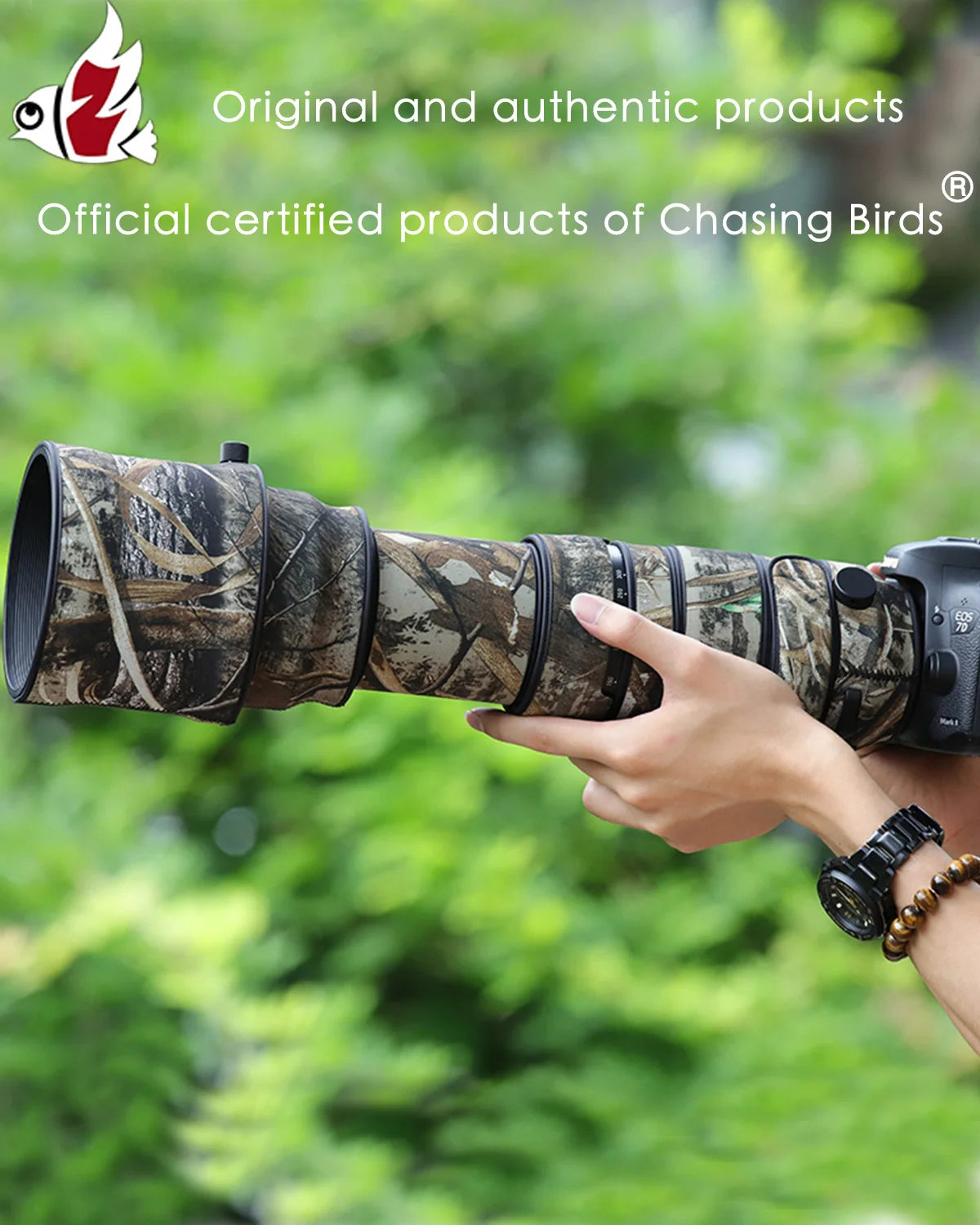 CHASING BIRDS camouflage lens coat for SIGMA 150-600mm F5-6.3 DG OS HSM Sports CANON/NIKON mount waterproof ens protective cover