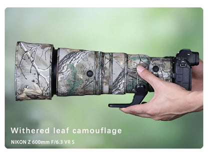 CHASING BIRDS camouflage lens coat for NIKON Z 600mm F6.3 VR S waterproof and rainproof lens protective cover Z 600 lens cover