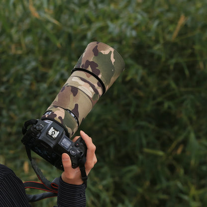 ROLANPRO Waterproof Lens Coat for Canon RF 100-400mm F5.6-8 IS USM Camouflage Rain Cover Lens Sleeve for Canon RF 100 400mm Case