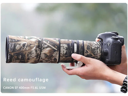 CHASING BIRDS camouflage lens coat for CANON EF 400 mm F5.6 L waterproof and rainproof elasticity lens protective cover