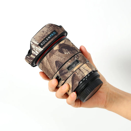 ROLANPRO Lens Coat for Canon EF 16-35mm f4 L IS USM Camouflage Rain Cover Lens Protective Sleeve Guns Case Photography Clothing