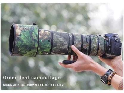 CHASING BIRDS camouflage lens coat for NIKON AF-S 180 400mm F4 E TC 1.4X waterproof and rainproof elastic lens protective cover