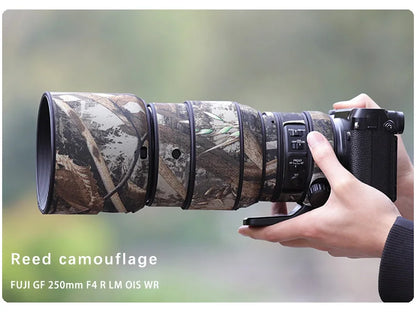 CHASING BIRDS camouflage lens coat for FUJI GF 250mm F4 R LM OIS WR waterproof and rainproof lens protective cover fujifilm 250