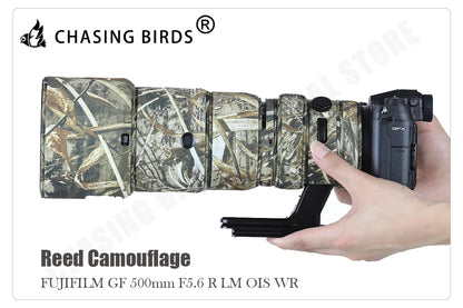 CHASING BIRDS Camouflage Lens Coat for FUJI Fujifilm GF 500 mm F5.6 R LM OIS WR elastic Waterproof and Rainproof Lens Protective