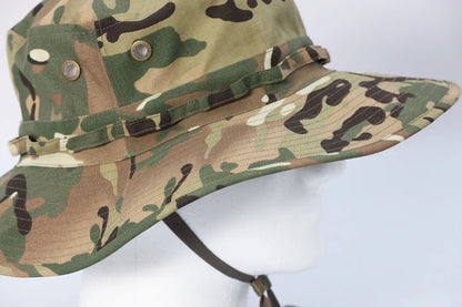ROLANPRO Unisex MC MultiCam Camouflage Mountaineering Caps for Women Summer Man's Round Boonie Hats Military Camping Outdoor Hat
